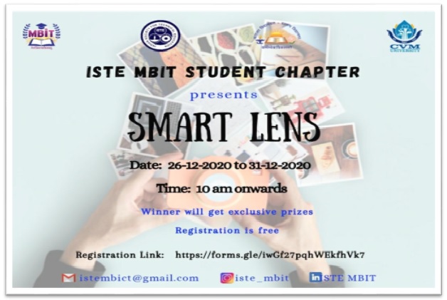 ISTE Student Chapter Organized Event on “Smart Lens”