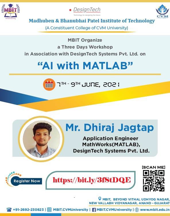 Three Days Workshop on “Learning AI using MATLAB”