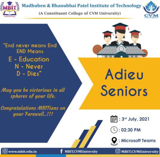 “Adieu Seniors” Farewell 2021