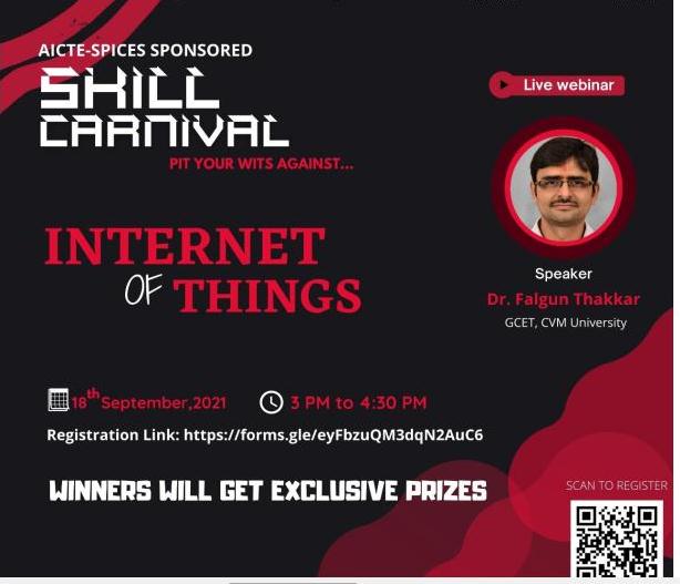 AICTE SPICES & CVMU Sponsored Webinar on “Internet of Things”