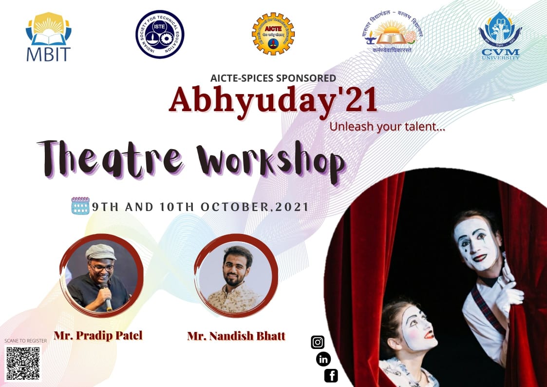 AICTE SPICES Sponsored “Theatre Workshop” On 9th & 10th October, 2021