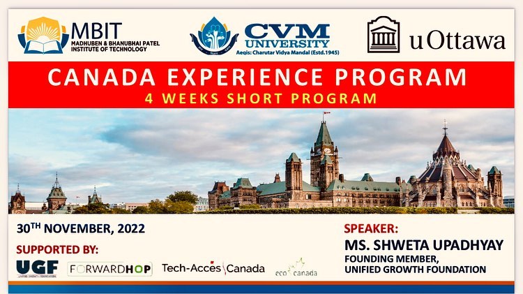 Launching of Canada Experience Program – 2023 at MBIT, CVM University.
