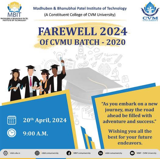 Farewell to the Amazing Batch of 2020 on 20th April, 2024