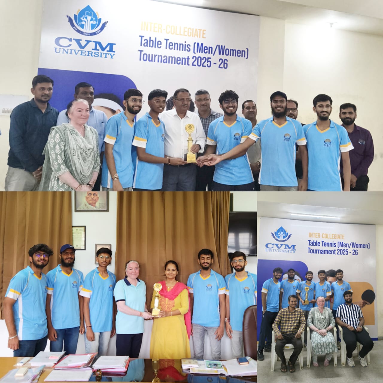 Student’s Achievement in CVMU Inter College Table Tennis Tournament (Men) 2025–26